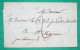 MARQUE 54 LA ROCHE BERNARD MORBIHAN POUR ST NAZAIRE LOIRE INFERIEURE 54x9 1822 LETTRE COVER FRANCE - 1801-1848: Précurseurs XIX