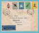 NEDERLAND Luchtpost Brief 1956 Arnhem Naar Chippenham, England Met Olympiade Set - Brieven En Documenten