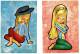 V.S. 11,12 SPAIN, BARCELONA, 3 ILLUSTRATIONS, CHILDREN, SIGNED, SYLVIA - Autres & Non Classés