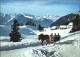 11851406 Riederalp Bettmeralp Mit Matterhorn Und Weisshorn Pferdeschlitten Riede - Sonstige & Ohne Zuordnung