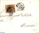 Vatican 1854 Folding Cover From Rome, Postal History - Lettres & Documents
