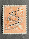 FRANCE V N° 117 Mouchon V.A. 5 Indice 7 Perforé Perforés Perfins Perfin Superbe !! - Used Stamps