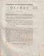 DECRET DE LA CONVENTION NATIONALE : Département Des Landes Militaire Habillement Et Artillerie - Decrees & Laws