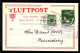 1925. Air Mail. 10 øre Green And 27/8 øre On DWI-BREVKORT To Braunschweig From KØBENHAVN LUFT... (Michel 143) - JF103821 - Luftpost