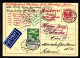 1929. Air Mail. 10 øre Green On 24 Grossen Antwort Postkarte From Österreich To Wien From KØB... (Michel 143) - JF103828 - Poste Aérienne