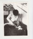 Young Man Working, Scene, Room Interior, Vintage Orig Photo 8.8x11.7cm. (26870) - Anonyme Personen