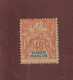 CONGO FRANÇAIS - 21 De 1892 - Neuf * - Type Timbre Colonie - Papier Teinté . 40c. Rouge-orange - 2 Scan - Ungebraucht