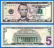 Usa 5 Dollars 2017 A Neuf UNC Mint New York B2 Suffixe B Billet Etats Unis United States Dollar US Paypal Crypto OK - Federal Reserve (1928-...)