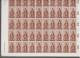 50   Timbres **  Rheinland Pfalz   1 Mark  Coin Daté  1947 Feuille Entière Zone Française   Rhénanie-Palatinat - Rhine-Palatinate