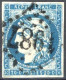 [O SUP] N° 44A, 20c Bleu (type I - Report 1), Bien Margé - TB Obl Centrale 'GC1987' Laval - Cote: 850€ - 1870 Emission De Bordeaux