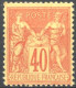 [** SUP] N° 94, 40c Orange (II) - Fraîcheur Postale - Cote: 260€ - 1876-1898 Sage (Type II)