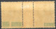 [**/* SUP] N° 130h, 15c Vert-gris En Paire Interpanneau - Recto Verso Partiel - 1903-60 Säerin, Untergrund Schraffiert