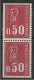 N° 1664b Tenant à 1664, N° Rouge "680" Paire Neuve ** (MNH) 3 Bandes De Phosphore TB - Rollen