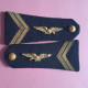 Pattes D'épaule Avec Insignes Métal - Grade De Sergent - Armée De L'Air Française - Aviation