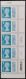 S.G. V4528 ~ MARGINAL STRIP OF 5, BARCODED 1st LL MACHINS UNFOLDED & NHM #03220 - Machins