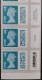 S.G. V4528 ~ MARGINAL STRIP OF 5, BARCODED 1st LL MACHINS UNFOLDED & NHM #03220 - Machins