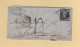 Lettre Insuffisamment Affranchie - Taxe Tampon - Amiens - 1856 - 1849-1876: Période Classique