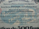 FRANCE - 67 - BAS RHIN - STRASBOURG 1928 - USINES MODERNES DU FROID; ANC ETS BILGER - ACTION 500 FRS - Other & Unclassified