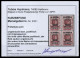 MEMEL 1923 Nr 232I Postfrisch VIERERBLOCK ATTEST X4113BE - Memel (Klaïpeda) 1923