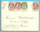 74+83 Op Brief Per EXPRES Stempel LOUVAIN (STATION) DEPART Naar NAMUR - 1905 Thick Beard