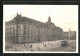 AK Karlsruhe, Strassenbahn Vor Der Hauptpost M. 109er Denkmal  - Tramways