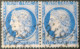 X1240 - FRANCE - CERES (PAIRE) N°60A - GC 1951 : SAINT-AMAND-MONT-ROND (Cher) VARIETE >>> Filet Droit Retouché - 1871-1875 Ceres