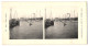 Stereo-Fotografie Lichtdruck Bedrich Koci, Prag, Ansicht Osaka / Japan, Pruplav, Schiffe Im Hafen  - Stereoscoop