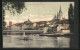 AK Laun / Louny, Ortsansicht Mit Brücke Und Kirche  - Czech Republic