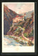 Artista-Cartolina Zeno Diemer: Bozen, Runkelstein Mit Fluss  - Bolzano (Bozen)