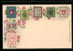 AK Schweizer Briefmarken, Rosa Blumen  - Sellos (representaciones)