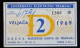 #21   1969    ZAGREB CROATIA YUGOSLAVIA MONTHLY TRAM TRAMWAY TICKET - Europa