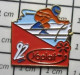 912e Pin's Pins / Beau Et Rare / THEME : JEUX OLYMPIQUES / 1992 ALBERTVILLE YOPLAIT SKI DESCENTE - Jeux Olympiques