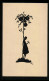 AK Mädchen Unter Einem Blühendem Baum, Scherenschnitt  - Silhouettes