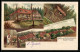 Lithographie Reichelsdorf, Winter-Restaurant Reichelsdorfer Felsenkeller, Blockhütte Felsen-Keller, Bierstempel  - Andere & Zonder Classificatie