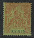 BENIN - N°39 * (1894) 20c Brique Sur Vert - Neufs
