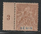 BENIN - N°41 * (1894) 30c Brun - Neufs