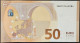 50 Euro Italia S006 H4 - SB8121646975/984/993. Tre Banconote FDS/UNC.  Draghi - 50 Euro
