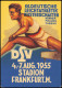 Frankfurt Am Main Künstlerkarte Leichtathletik Meisterschaften 1955 - Frankfurt A. Main