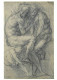 Art - Peinture - Jacopo Carrucci - Deux Jeunes Hommes Regardant Dans Un Mirroir à Main - Two Men Looking Into A Hand Mir - Peintures & Tableaux