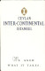 TURCHIA   KEY HOTEL   Inter-Continental Ceylan  Istanbul - Hotelkarten