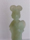 JADE - Statuette De Jeune Fille A L'eventail - Aziatische Kunst