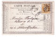 ALGERIE KARGUENTAH Carte Postale (pli) Convoyeur Station 13/02/1873 GC 5005 Alger Sur N° 55 TTB - 1849-1876: Période Classique