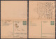 ⁕ Germany, Deutsches Reich 1933 ⁕ Stationery Postcard Reply Card / Antwortkarte ERFURT - Alassio ⁕ See Scan - Cartes Postales