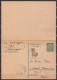 ⁕ Germany, Deutsches Reich 1933 ⁕ Stationery Postcard Reply Card / Antwortkarte ERFURT - Alassio ⁕ See Scan - Cartes Postales