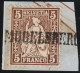 Heimat SG Mogelsberg Langstempel Auf Briefstück Mit 5 Rp. Sitzender Helvetia SBK#30 - Used Stamps