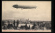 AK Zeppelin-Luftschiff über Einer Stadt  - Airships