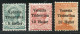 REF094 > ITALIE TRENTIN < Yv N° 28 ** + 29 ** + 30 ** MNH * * Dos Visible - Trentin