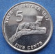 ERITREA - 5 Cents 1997 "Leopard" KM# 44 Independent Republic (1993) - Edelweiss Coins - Erythrée