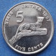 ERITREA - 5 Cents 1997 "Leopard" KM# 44 Independent Republic (1993) - Edelweiss Coins - Eritrea