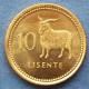 LESOTHO - 10 Lisente 1998 "Angora Goat" KM# 63 Letsie III (1996) - Edelweiss Coins - Lesotho